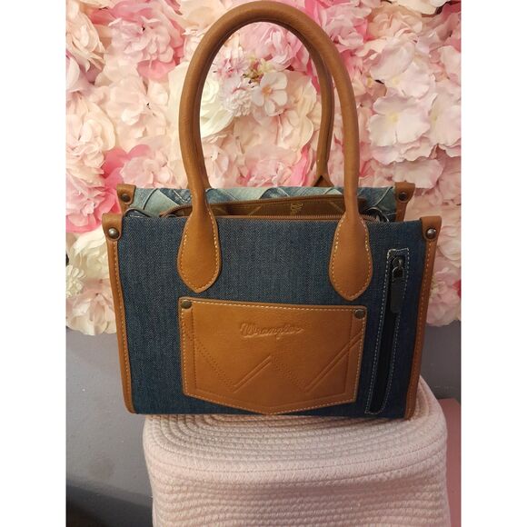 Wrangler 2PCS Tote Bags Top-handle Handbags and Purse with Clutch Wallet - Picture 4 of 9